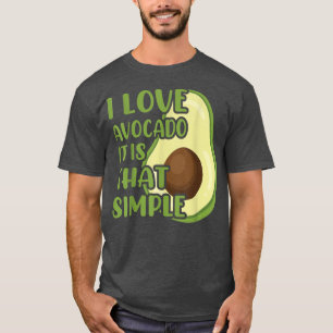 T-shirt Vintage J'Aime Avocado C'Est Aussi Simple Vie