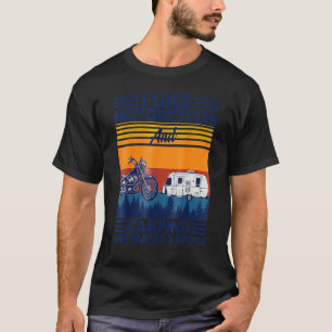 T-shirt Vintage J'Aime Les Motos Et Camping Et Peut-Être 3