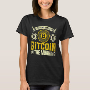 T-shirt Vintage J'Aime L'Odeur Du Bitcoin Le Matin