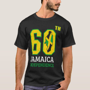 T-shirt Vintage Jamaican Flag Pride Jamaïque 60e Independe