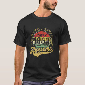 T-shirt Vintage Janvier 1939 83 Ans Né En 1939 83E Bd