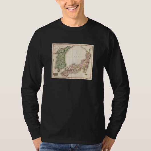 T-shirt Vintage Japan & Korea Map 1809 (Devant)