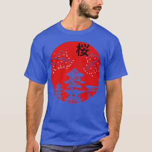T-shirt Vintage japonais cerisier fleur Sakura arbre Anime