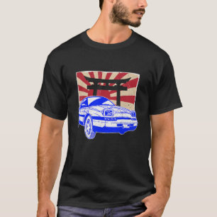 T-shirt Vintage japonais Drifti Voiture Streetwear Retro D