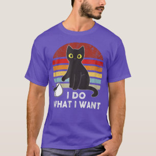 T-shirt Vintage Je Fais Ce Que Je Veux Chat Amour Ou Papa