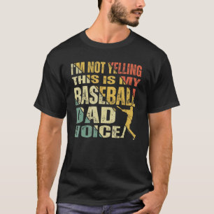 T-shirt Vintage Je ne hurle pas C'est mon papa de baseball