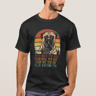 T-shirt Vintage Je te regarderai Stalk Mastiff Anglais