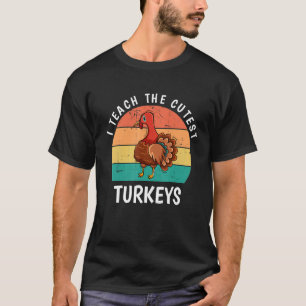 T-shirt Vintage J'enseigne aux plus mignons petits dindes