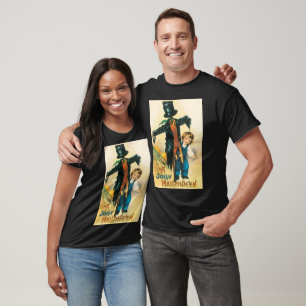 T-shirt Vintage Jolly Halloween Scarecrow Ellen Clapsaddle