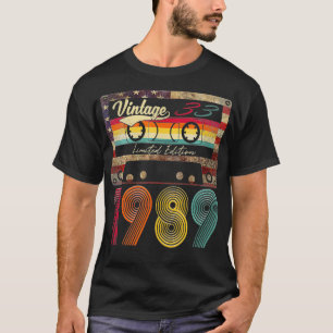 T-shirt Vintage Joyeux Anniversaire 1989 33e cadeau Americ