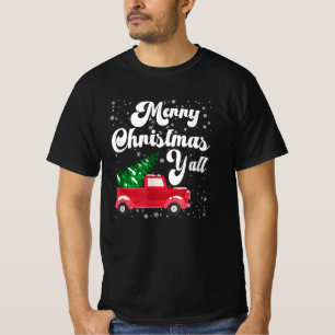 T-shirt Vintage Joyeux Camion rouge de Noël Vieux mode