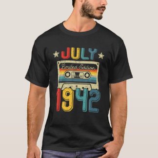 T-shirt Vintage Juillet 1942 Bande De Cassette 79E Anniver