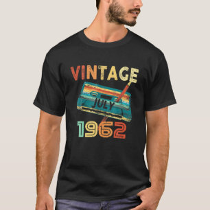 T-shirt Vintage Juillet 1962 Musique Cassette59e Anniversa