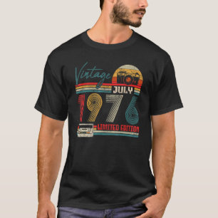 T-shirt Vintage juillet 1976 46e anniversaire Vêtements 46