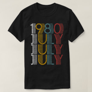 T-shirt Vintage juillet 1980 Cadeaux d'anniversaire Hommes