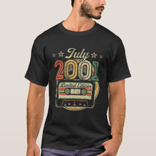 T-shirt Vintage Juillet 2001 Bande De Cassette 20E Anniver