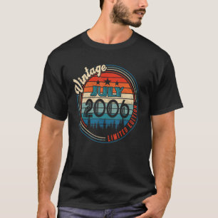 T-shirt Vintage juillet 2006 Anniversaire de 16 ans