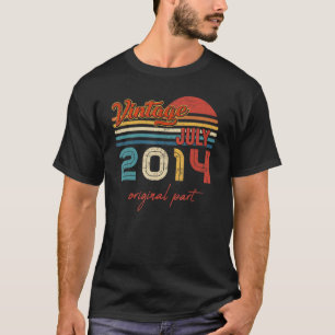 T-shirt Vintage Juillet 2014 Original Partie 8 Année Vieux
