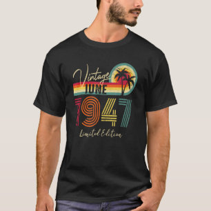 T-shirt Vintage juin 1947 75e anniversaire 75 ans