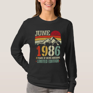 T-shirt Vintage Juin 1986 36 Ans D'Être Impressionnant