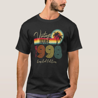 T-shirt Vintage juin 1998 24e anniversaire 24 ans