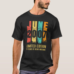 T-shirt Vintage Juin 2007 15 Ans 15 Ans