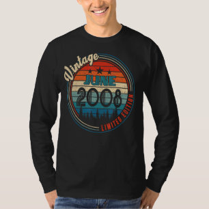 T-shirt Vintage juin 2008 Anniversaire de 14 ans