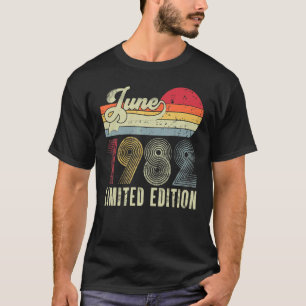 T-shirt Vintage juin Rétro 1982 40 ans