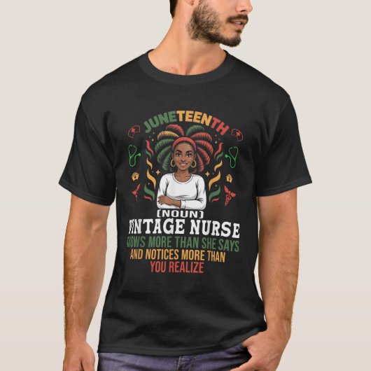 T-shirt Vintage Junetdix Nurse Définition Funny Hospital (Devant)