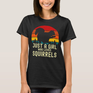 T-shirt Vintage juste une fille qui aime les écureuils For