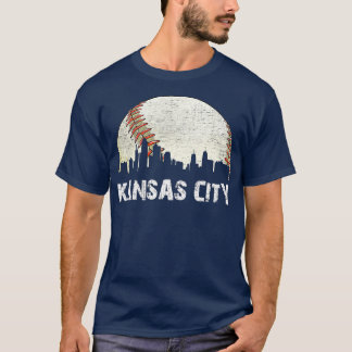 T-shirt Vintage Kansas City Cityscape Baseball Lover Men W