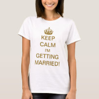 Vintage Keep Calm Je me marie ! Or