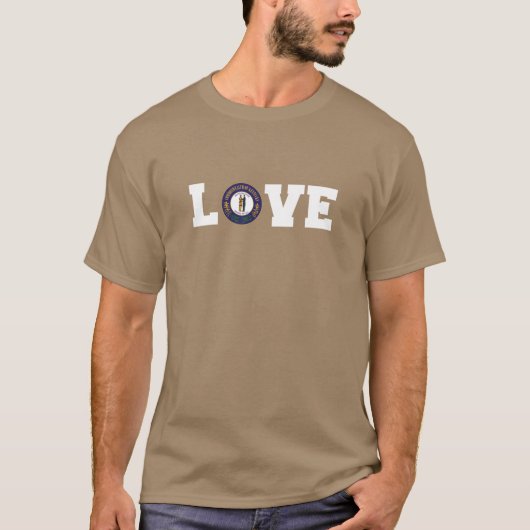T-shirt Vintage Kentucky State Seal Love Active (Devant)