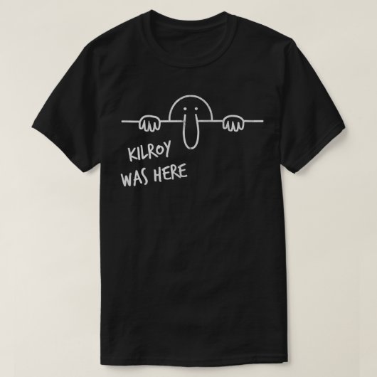 T-shirt Vintage Kilroy Was Here Graffiti (Design devant)