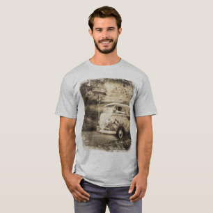 T-shirt Vintage Kombi Microbus, Festival Wanderlust,