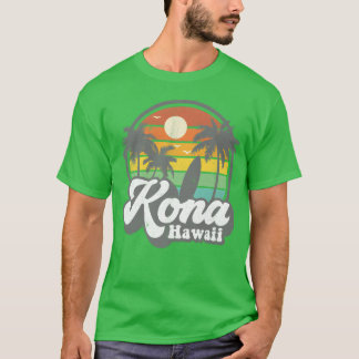 T-shirt Vintage Kona Beach Hawaii Surf Hawaiian Surfing