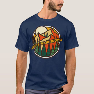 T-shirt Vintage Lacey Washington Mountain Hiking Print