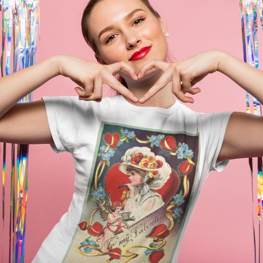 T-shirt vintage Lady My Valentine Women's Light