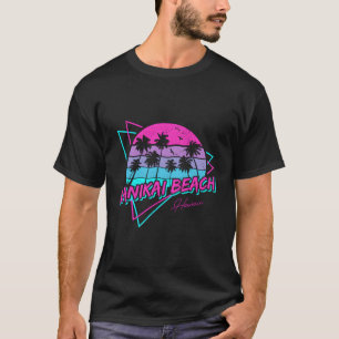 T-shirt Vintage Lanikai Beach Hawaii Beach Palmiers