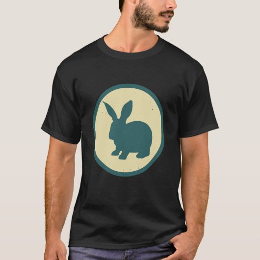 T-shirt Vintage lapin Retro animal sauvage (Devant)