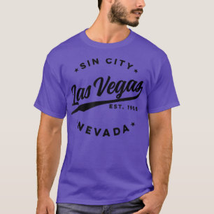 T-shirt Vintage Las Vegas Sin City Nevada Black Tet