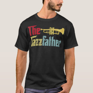 T-shirt Vintage Le Jazzfather Bonne Fête des pères Trumpet