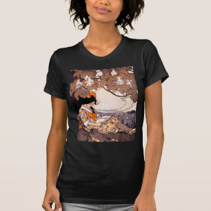 T-shirt Vintage Lecture sous un arbre