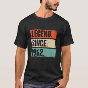 T-shirt Vintage Legend Since 1962 60 Year Birthday Gift Fo