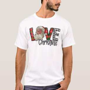 T-shirt Vintage Les années 70 80S Père Noël Love Xmas J