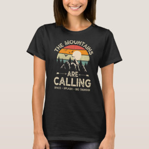 T-shirt Vintage Les Montagnes Appelent Spatial Splash Big