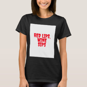 T-shirt Vintage Lèvres rouges Sièges à vin Retrodrink