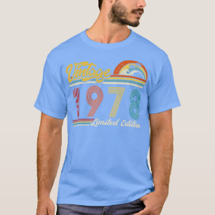 T-shirt Vintage Limited Edition Vintage 1978 Anniversaire