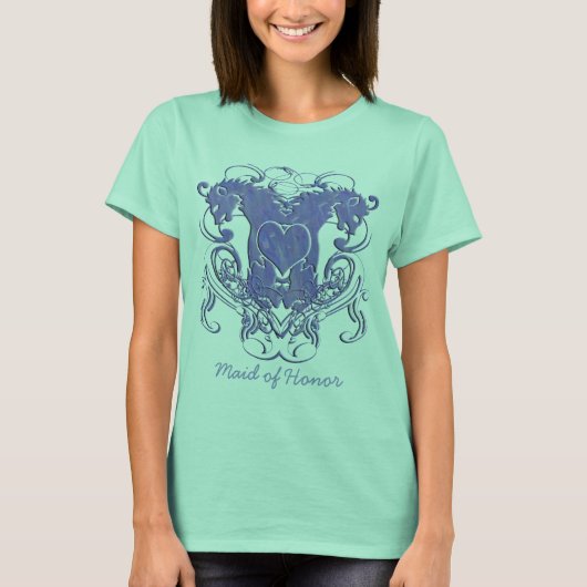T-shirt Vintage Lion Renaissance Mariage Monogramme Tunic (Devant)