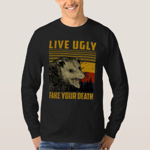 T-shirt Vintage Live laid Fake Your Death Possum